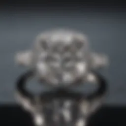 Elegant cubic zirconia engagement ring on display