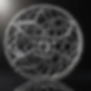 Carbon atom arrangement in diamond lattice structure