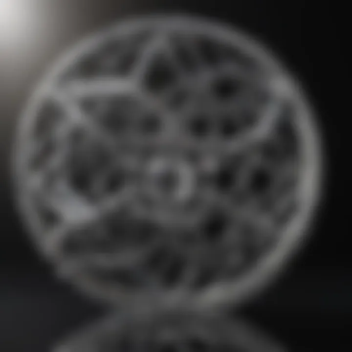 Carbon atom arrangement in diamond lattice structure