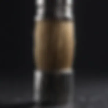 Artistic silver cleaning brush delicately caring for silverware