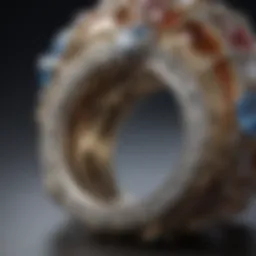 A close-up view of a Cathedral Setting ring showcasing its structural elegance and gemstone brilliance.