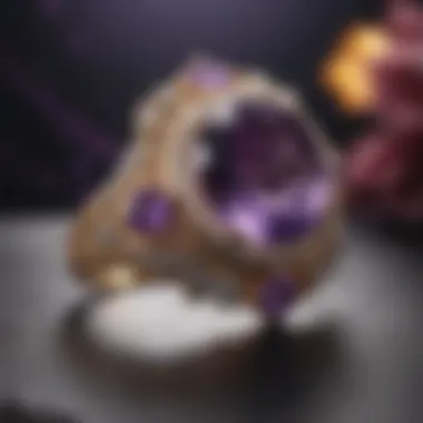 Amethyst Ring in Celestial Setting