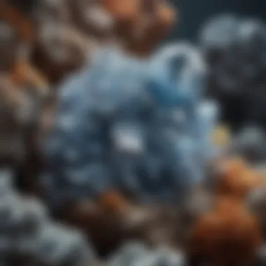 Celestite in Geological Context Geological formation of celestite in its natural habitat within rock strata