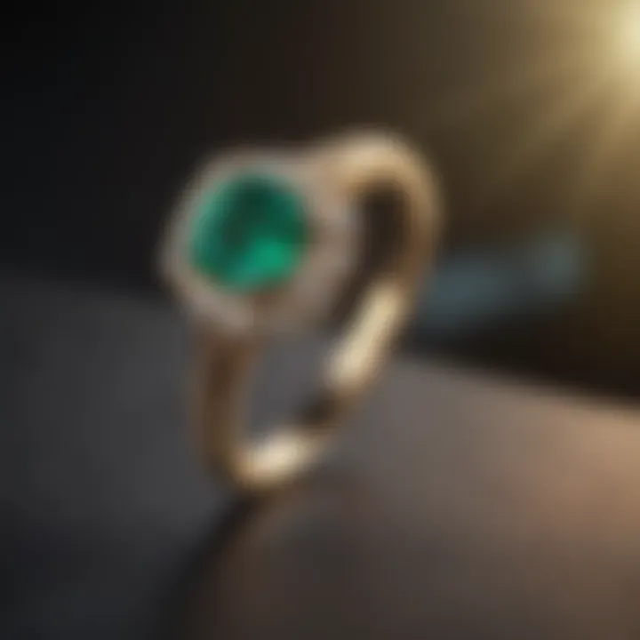 Chic emerald engagement ring under $2500