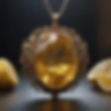 Artisan crafting a unique piece of jewelry featuring citron stones