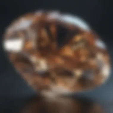 Diamond after vinegar cleaning process