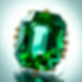 Emerald gemstone showcasing its vivid green color and clarity