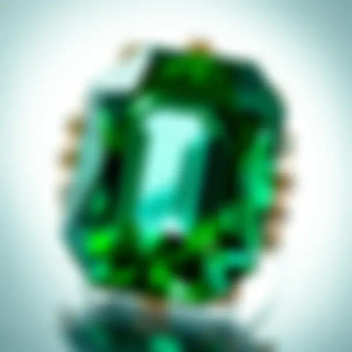 Emerald gemstone showcasing its vivid green color and clarity