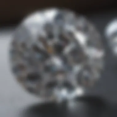 Lab-created diamond sparkling after cleaning