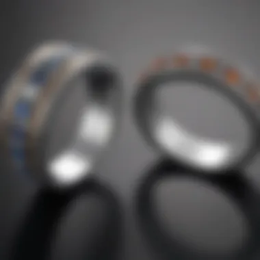Transformation of a Tarnished Silver Ring Before and after comparison of a tarnished silver ring.