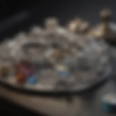 Essential Cleaning Materials for Silver Jewelry Various cleaning materials arranged neatly for silver care.