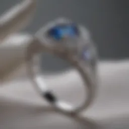 A pristine silver ring resting on a soft cloth, showcasing its shine.