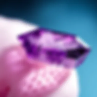 Vibrant Amethyst for February Close-up of a vibrant amethyst crystal, symbolizing February