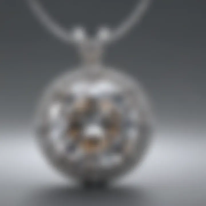 Close-up of Brilliant Round Diamond Solitaire Pendant