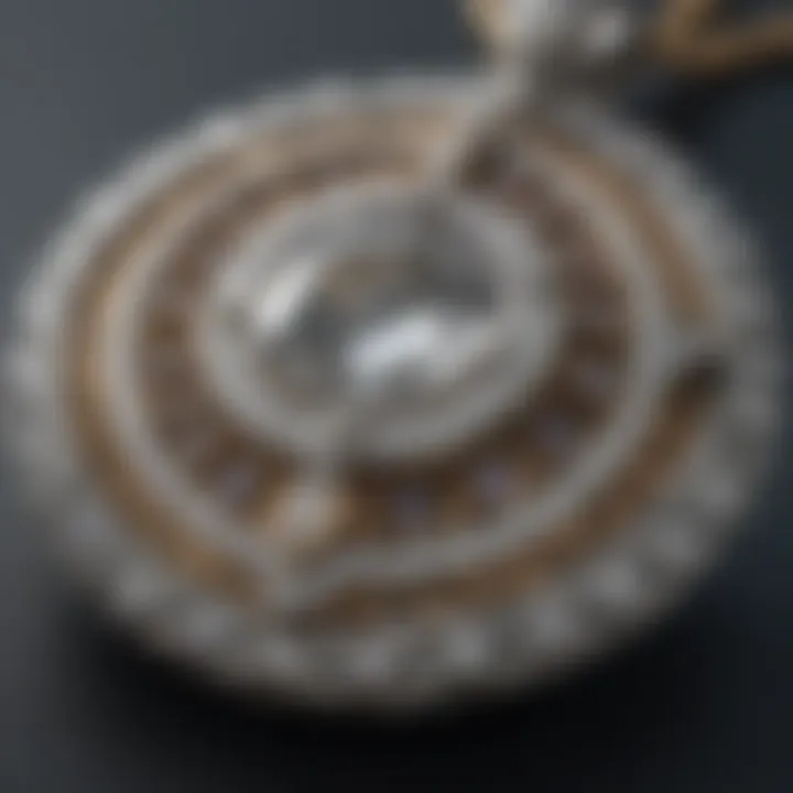 Close-Up of Diamond Pendant Clasp