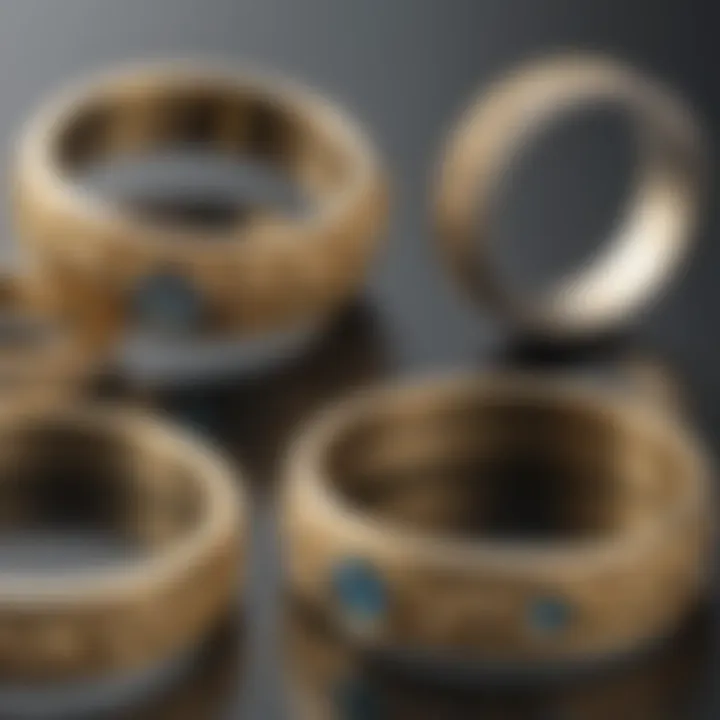 Close-up of 10k, 14k, and 18k Gold Rings