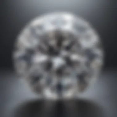 A close-up of a round cut diamond in a timeless solitaire setting, highlighting its clarity and sparkle.