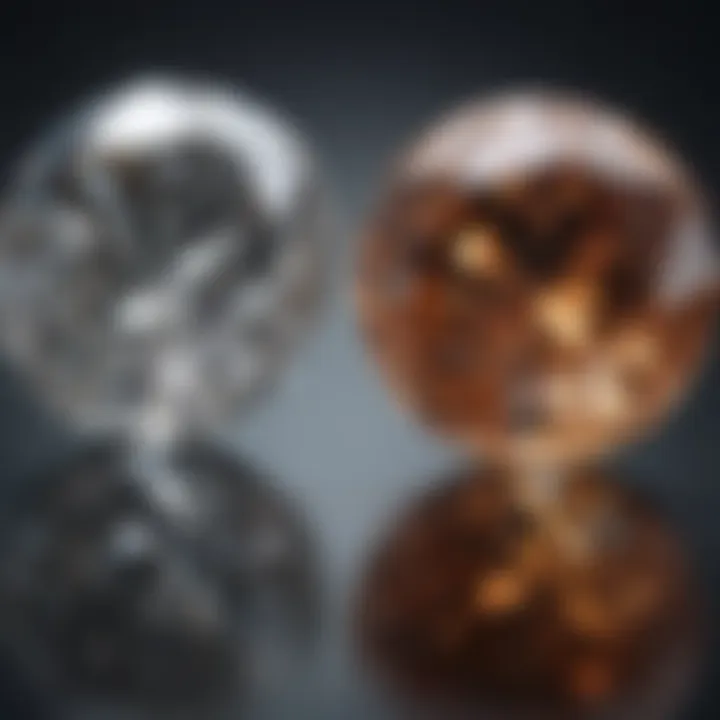 Side-by-side comparison of Forever One and Forever Brilliant diamonds.