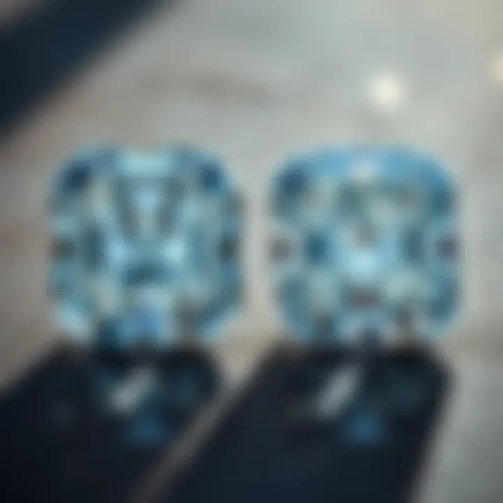 Side-by-side comparison of Asscher and Cushion cut diamonds