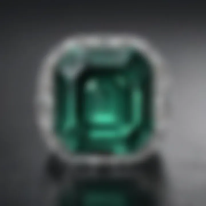 Infographic displaying market trends for emerald cut diamonds over the last decade