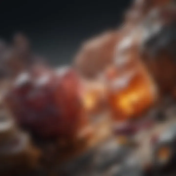 A geological formation revealing the layers rich in gem deposits.