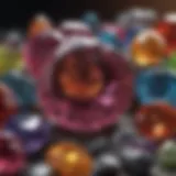 Vibrant display of raw gemstones showcasing their natural beauty and diversity.