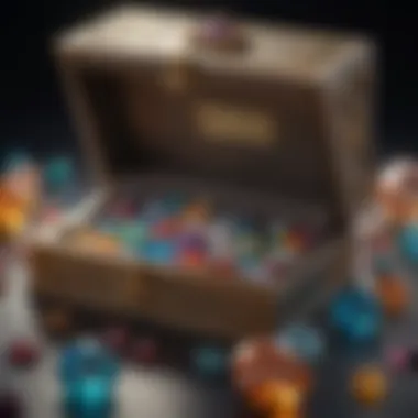 Safe Storage of Gemstones A well-organized jewelry box showcasing various types of gemstones safely stored