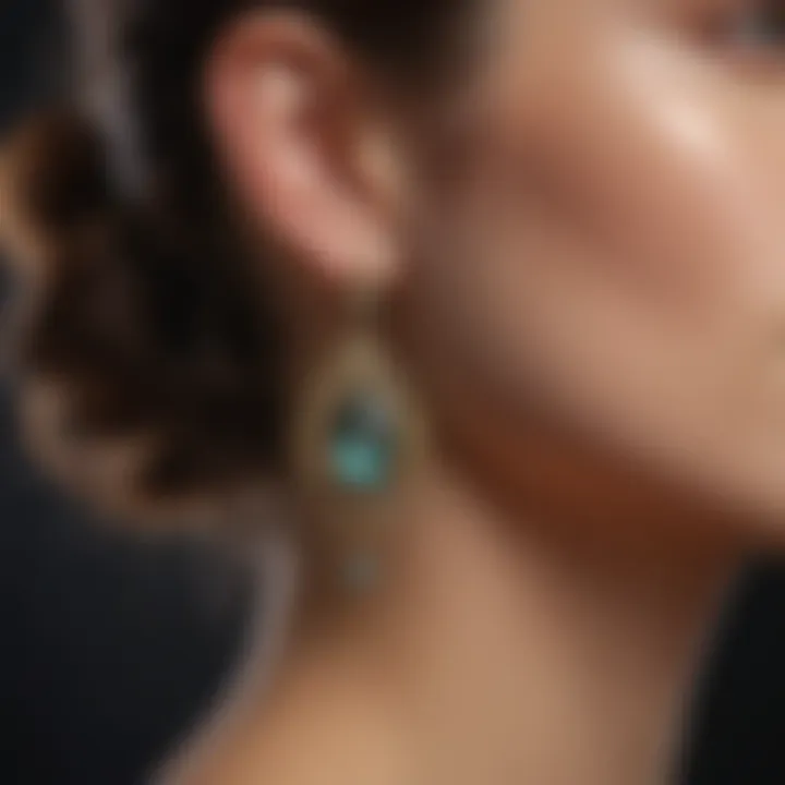A beautifully crafted set of earrings made from ethically sourced materials, emphasizing sustainability.