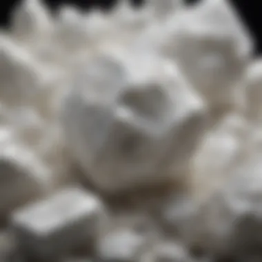 Close-up of a polished white mineral showcasing its unique texture.