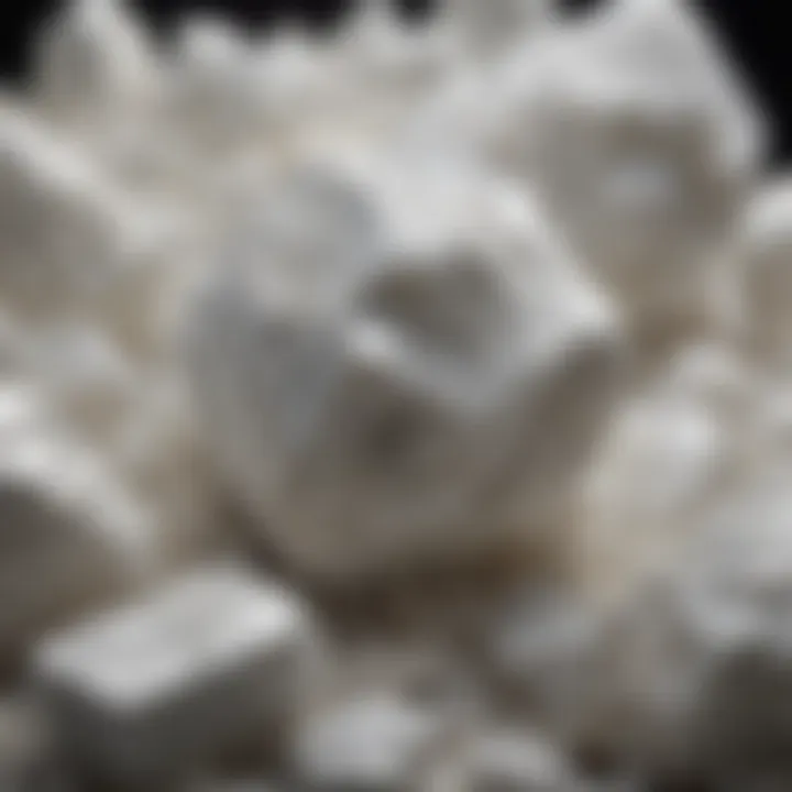 Close-up of a polished white mineral showcasing its unique texture.