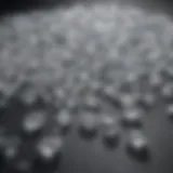 A collection of various white gemstones displayed elegantly.