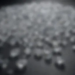 A collection of various white gemstones displayed elegantly.