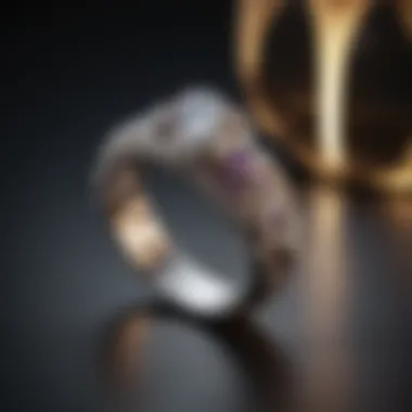 Unique wedding ring featuring a modern twist