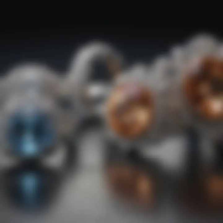Assortment of diamond rings showcasing various styles