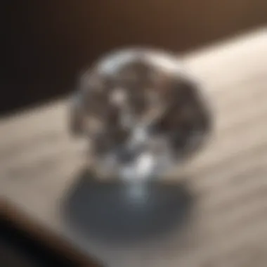 Close-up of diamond certification document