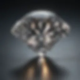 Close-up of a sparkling diamond highlighting its clarity and cut