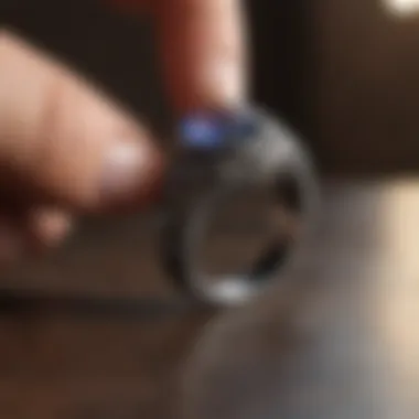 Craftsman delicately adjusting ring size