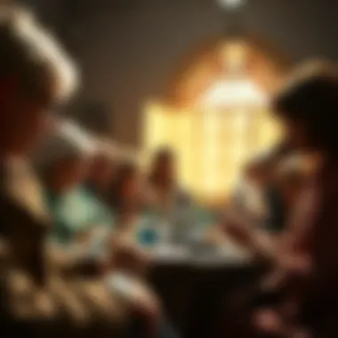 A serene setting where gemstone enthusiasts gather to share knowledge and experiences.