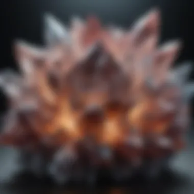 Enigmatic Crystal Cluster A mesmerizing crystal cluster glistens under soft light