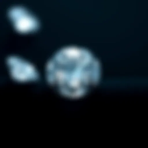 Close-up of a sparkling diamond on a black velvet background highlighting its brilliance