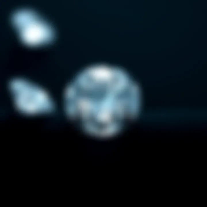 Close-up of a sparkling diamond on a black velvet background highlighting its brilliance