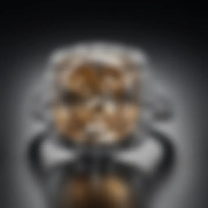 Exquisite craftsmanship of a 7 carat cushion cut diamond ring