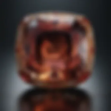 Intricacy Unveiled: Cushion Cut Gemstone Cushion cut gemstone with intricate facets
