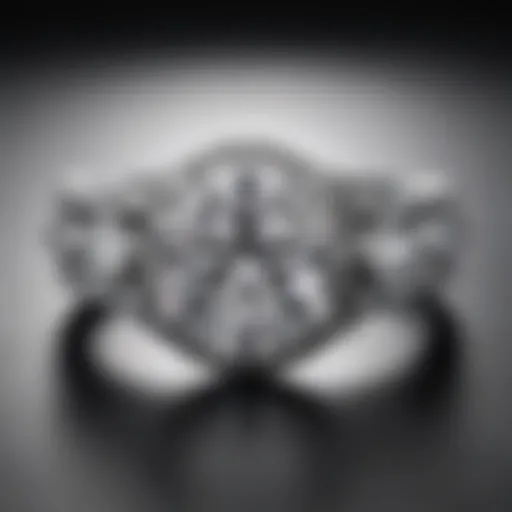 An elegant custom lab-grown diamond engagement ring showcasing intricate design