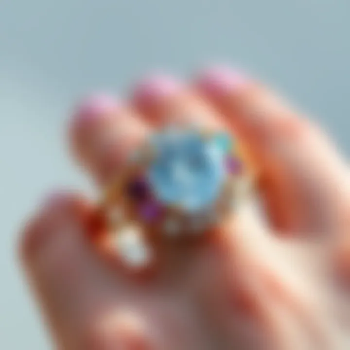 Custom-Designed Ring with Australian Gemstones A beautiful custom-designed engagement ring featuring local Australian gemstones