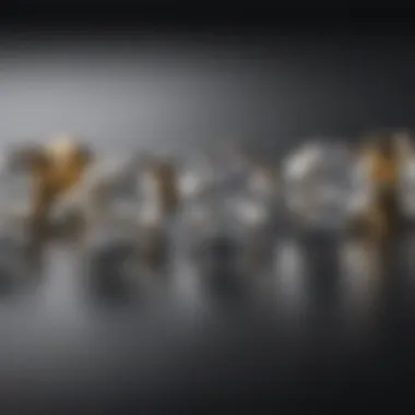 Visual representation of different carat weights of diamond studs