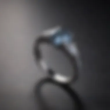 Modern minimalist engagement ring setting