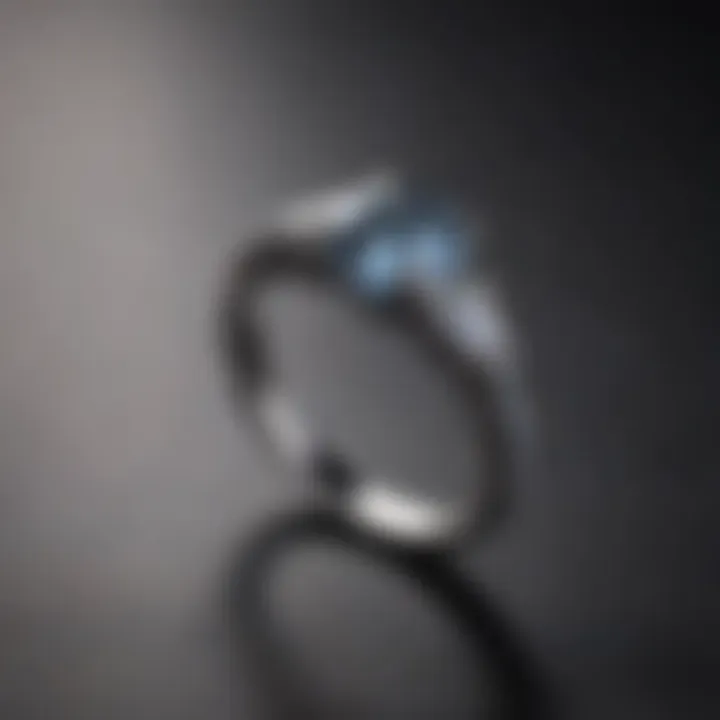 Modern minimalist engagement ring setting