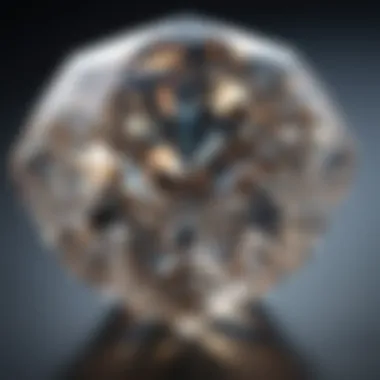 Brilliant Diamond Close-Up with Facets Visible