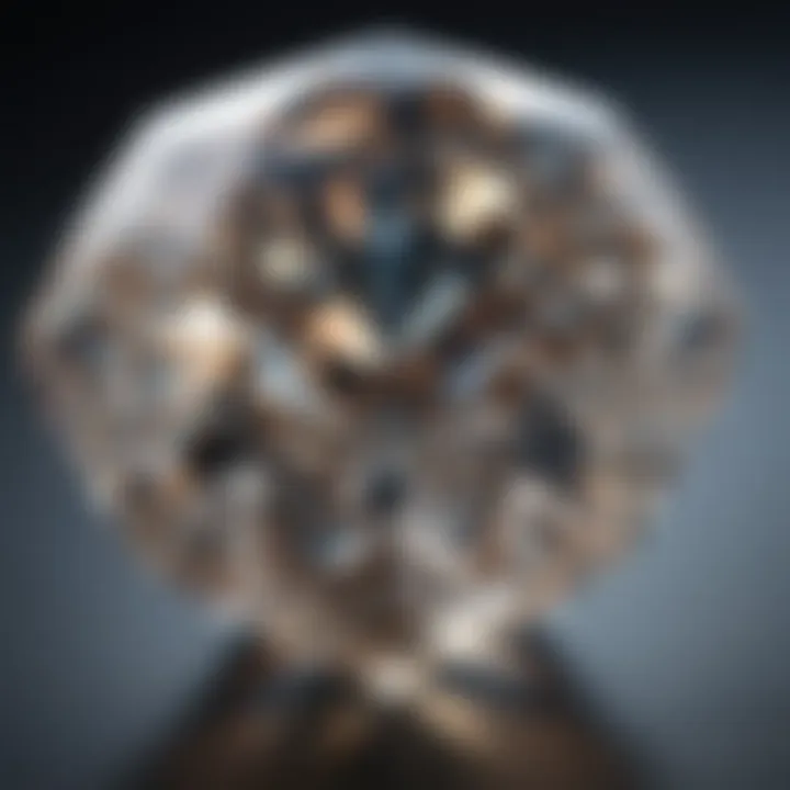 Brilliant Diamond Close-Up with Facets Visible